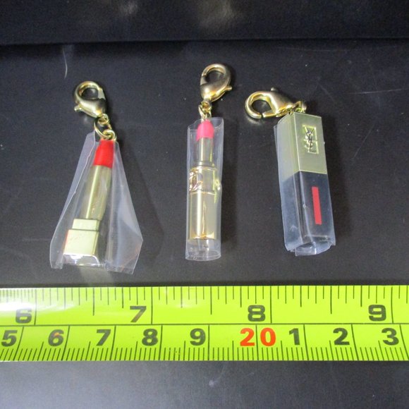 YSL YVES SAINT LAURENT LOT OF 3 MINI LIPSTICK CHARMS NEW - Picture 2 of 4